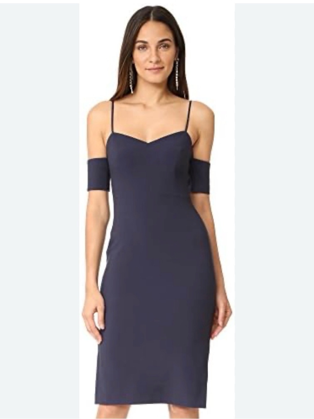 LIKELY Women's ARDEN Navy Off-Shoulder Sheath Dress